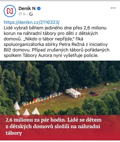Deník N - 2,6 milionu za pár hodin