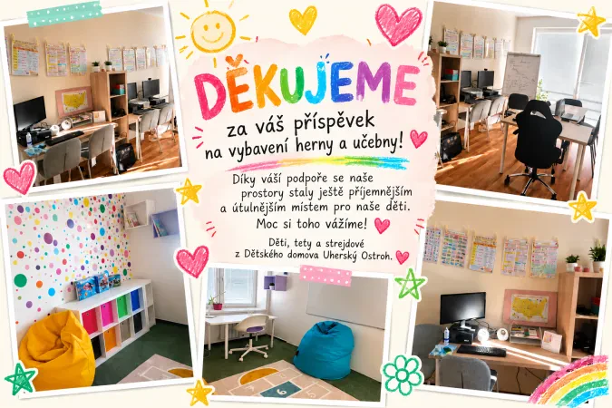 Chvilku to trvalo, ale děti z domova v Uherském Ostrohu již mají hernu/učebnu